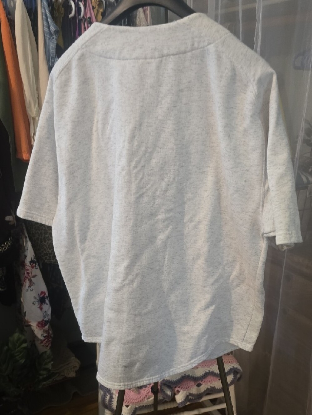 Light Gray Button-Front Top - Picture 4 of 4